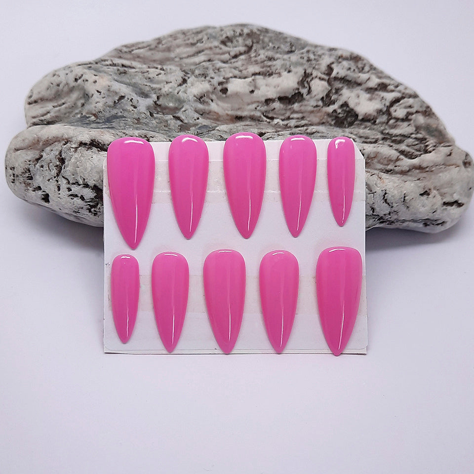 Pink Press On Nails