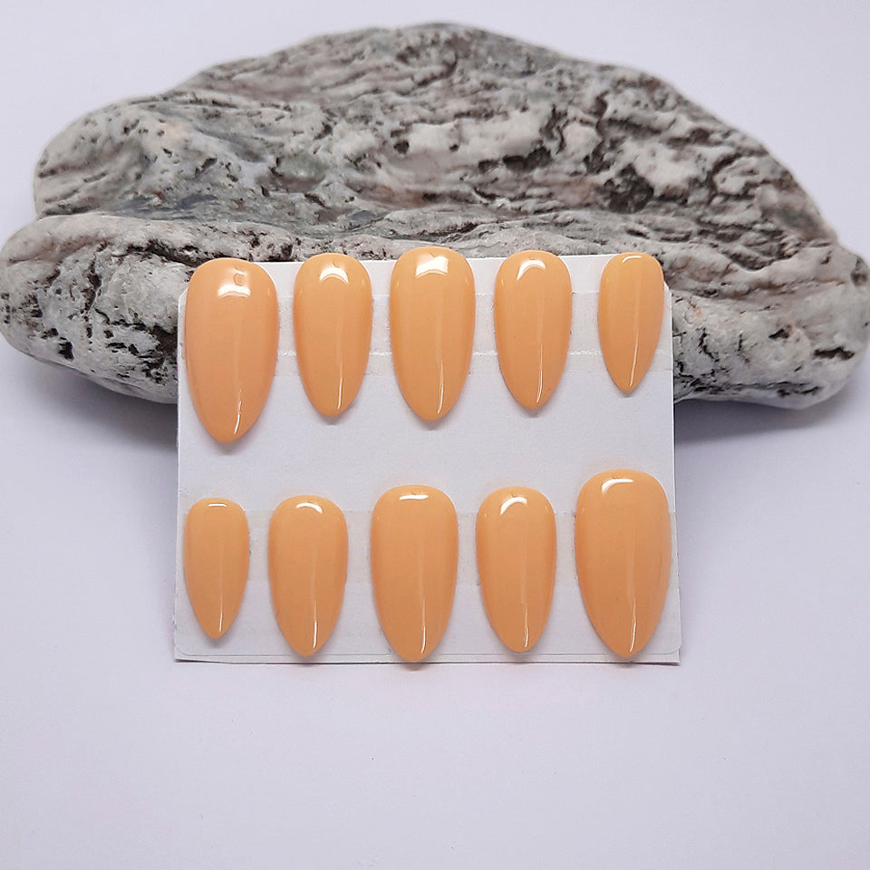 Pastel Apricot Press On Nails