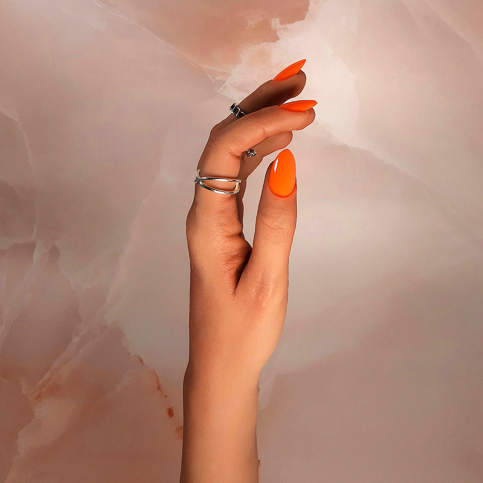Bright Orange Press On Nails