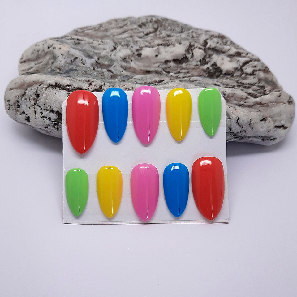 Rainbow Press On Nails