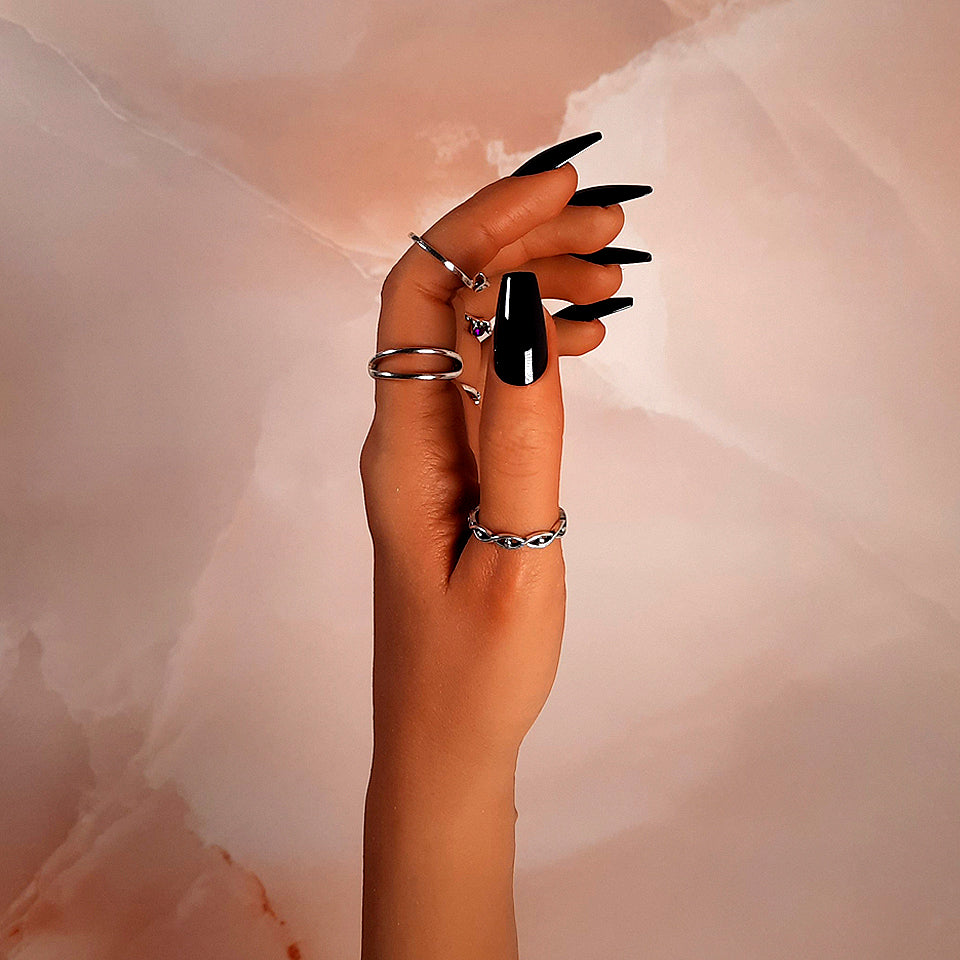 Black Press On Nails