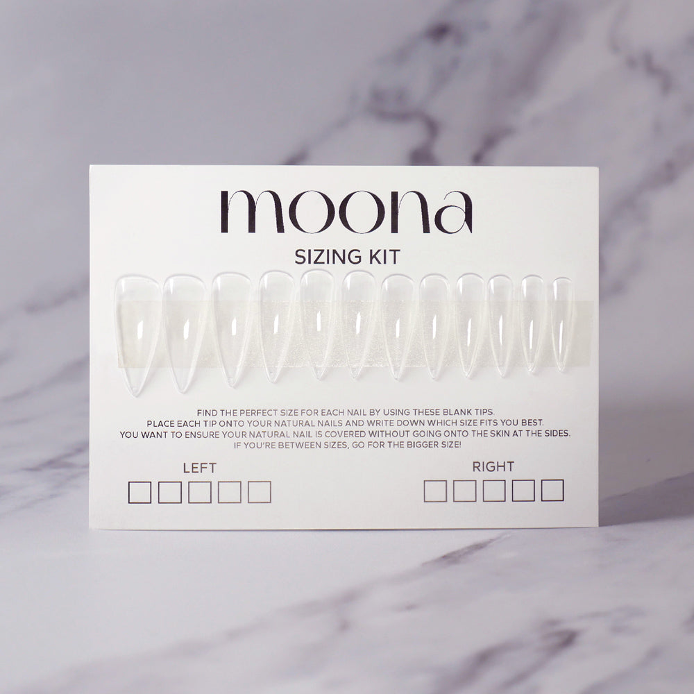 press on nails sizing kit by Moona nails