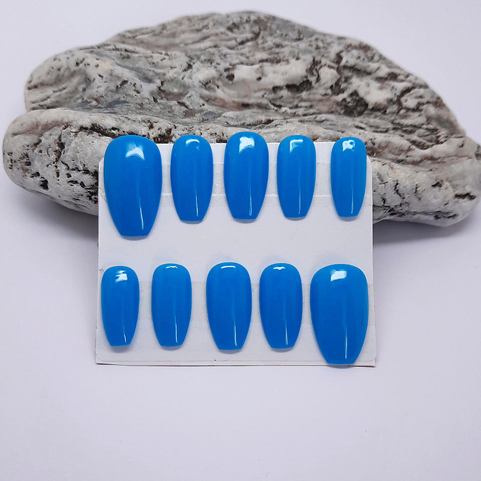 Light Blue Press On Nails